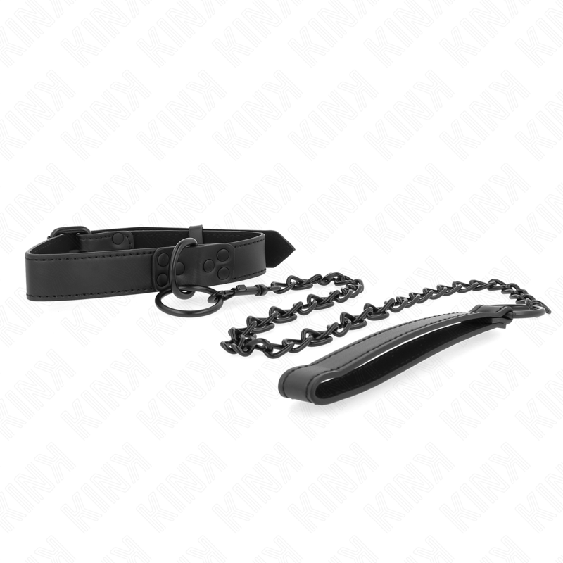 KINK - COLLAR CON CORREA 65 CM OSCURO AJUSTABLE 37-54 CM X 3 CM KINK COLLAR & GAG