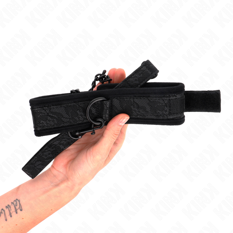 KINK - COLLAR CON CORREA 77 CM MODELO BÁSICO MODELO 5 AJUSTABLE 34-54 CM X 5 CM KINK COLLAR & GAG
