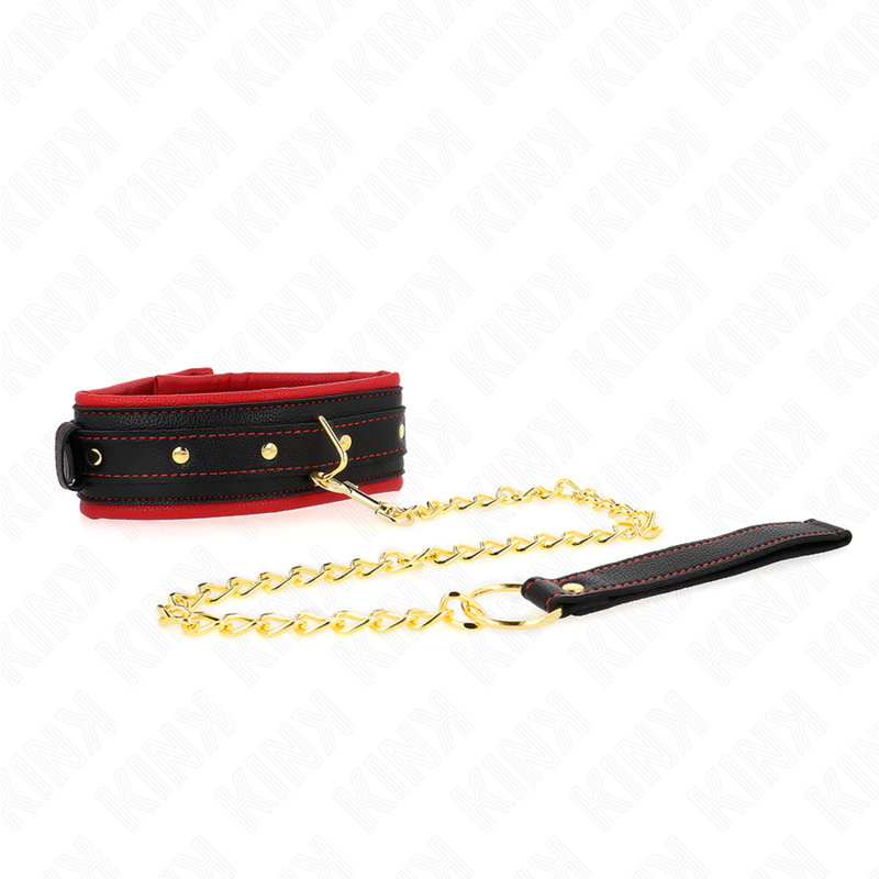 KINK - COLLAR CON CORREA DE TEJIDO LISO AJUSTABLE 33-48 CM X 5.7 CM KINK COLLAR & GAG