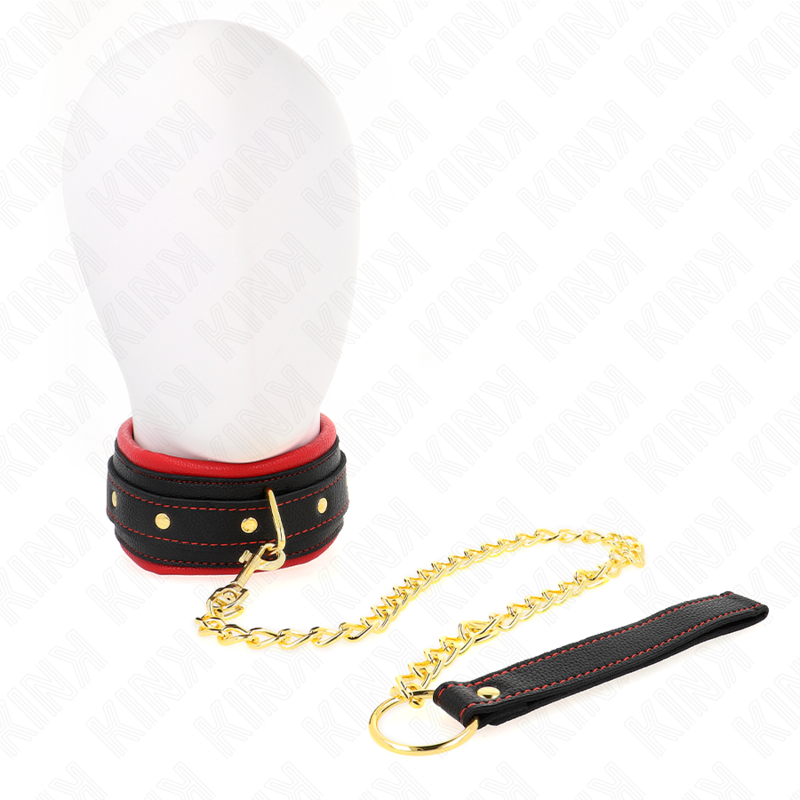 KINK - COLLAR CON CORREA DE TEJIDO LISO AJUSTABLE 33-48 CM X 5.7 CM KINK COLLAR & GAG