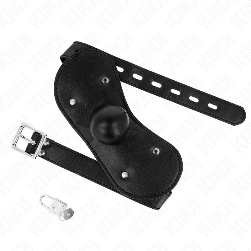 KINK - MÁSCARA BUCAL MORDAZA DE BOLA CON CERRADURA AJUSTABLE 42-60 CM KINK COLLAR & GAG