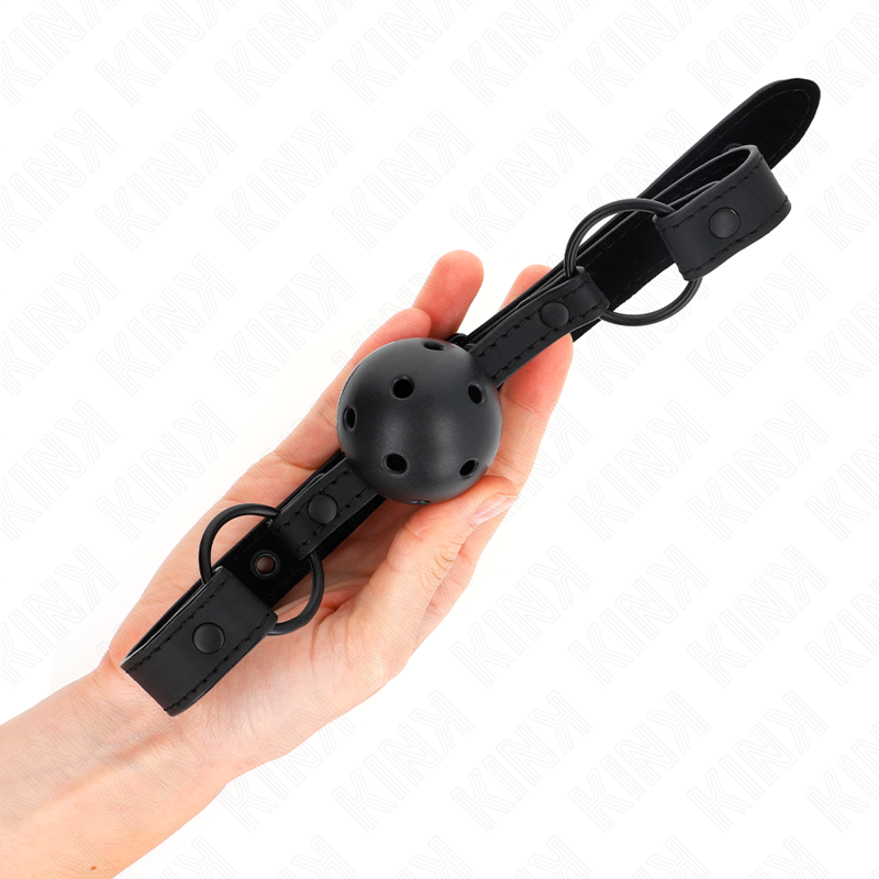 KINK - MORDAZA DE BOLA 4.5 CM DE NEOPRENO 63.5 X 2 CM AJUSTABLE 41 X 59 CM KINK COLLAR & GAG