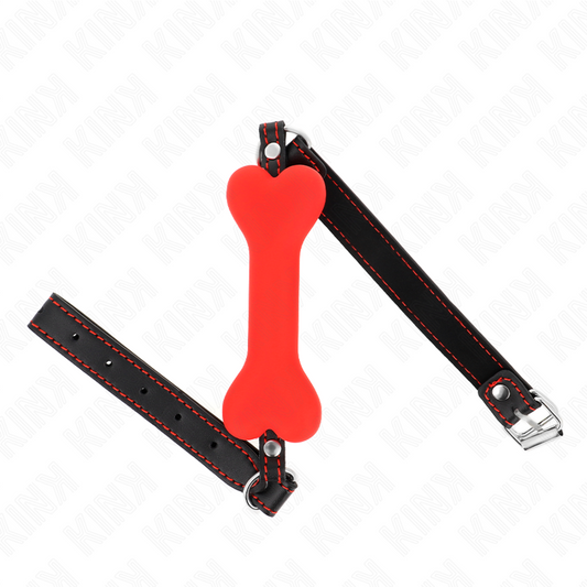 KINK - MORDAZA DE HUESO 12 CM ROJO 63 x 2 CM KINK COLLAR & GAG