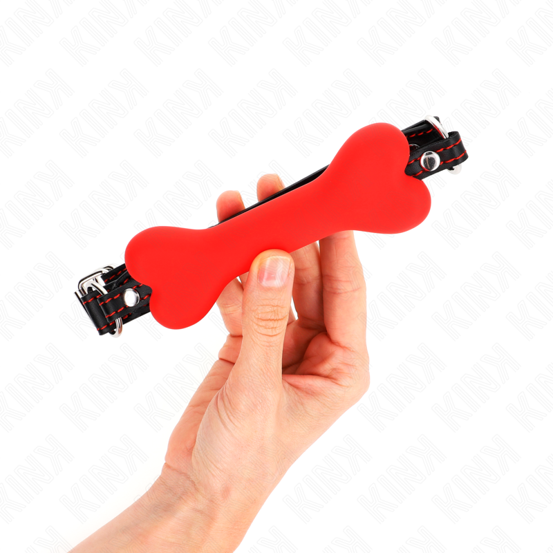 KINK - MORDAZA DE HUESO 12 CM ROJO 63 x 2 CM KINK COLLAR & GAG