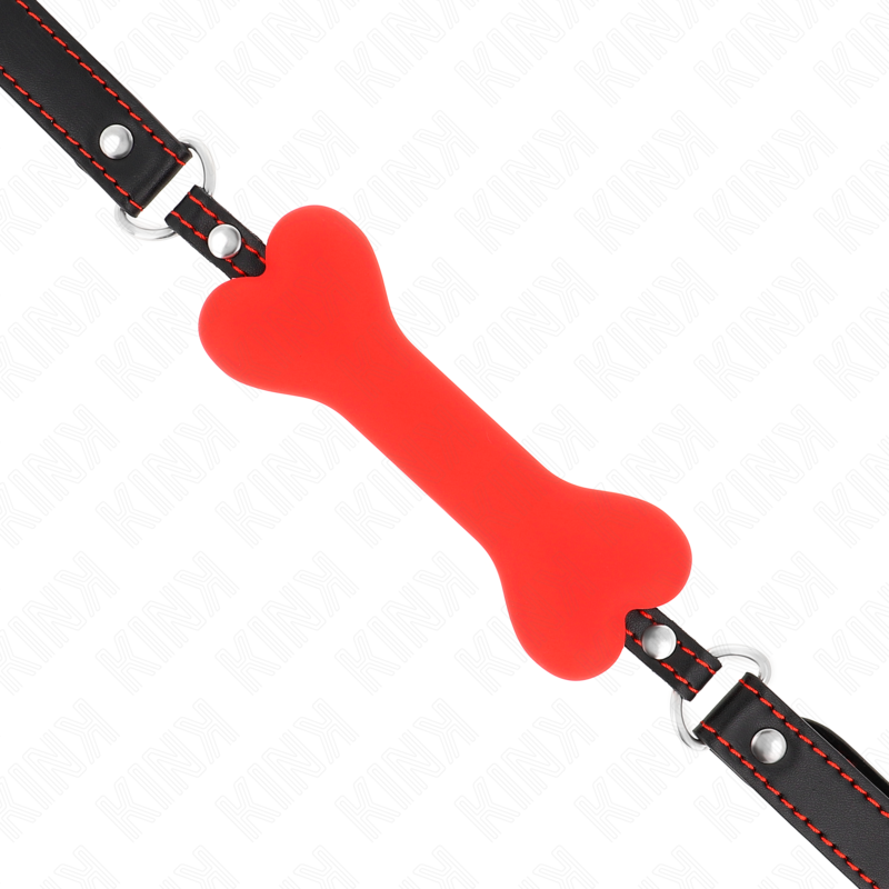 KINK - MORDAZA DE HUESO 12 CM ROJO 63 x 2 CM KINK COLLAR & GAG