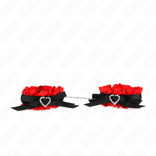 KINK - MUÑEQUERAS ELÁSTICAS DE ENCAJE CON DETALLE CORAZÓN ROJO AJUSTABLE 22-35 CM KINK WRIST RESTRAINT