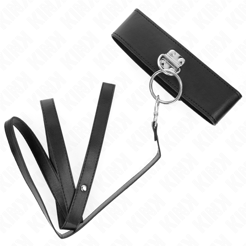 KINK - COLLAR CON CORREA 116 CM CON TACHUELAS CORREA POLIPIEL 50 X 5 CM KINK COLLAR & GAG