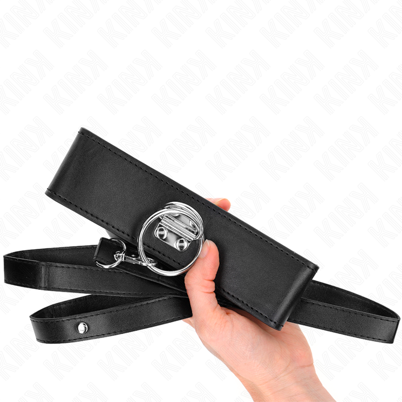 KINK - COLLAR CON CORREA 116 CM CON TACHUELAS CORREA POLIPIEL 50 X 5 CM KINK COLLAR & GAG