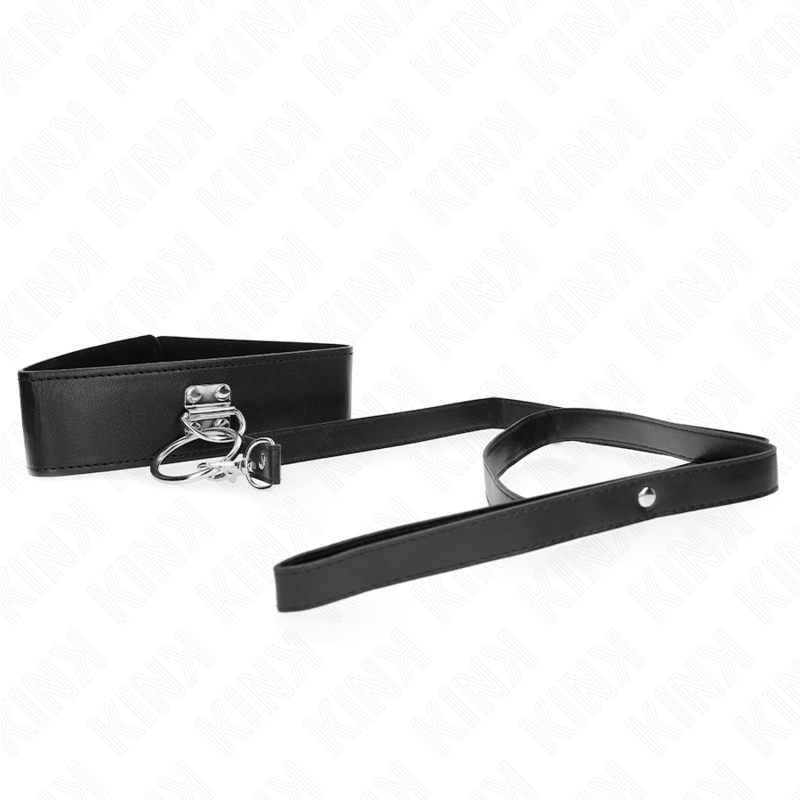KINK - COLLAR CON CORREA 116 CM CON TACHUELAS CORREA POLIPIEL 50 X 5 CM KINK COLLAR & GAG