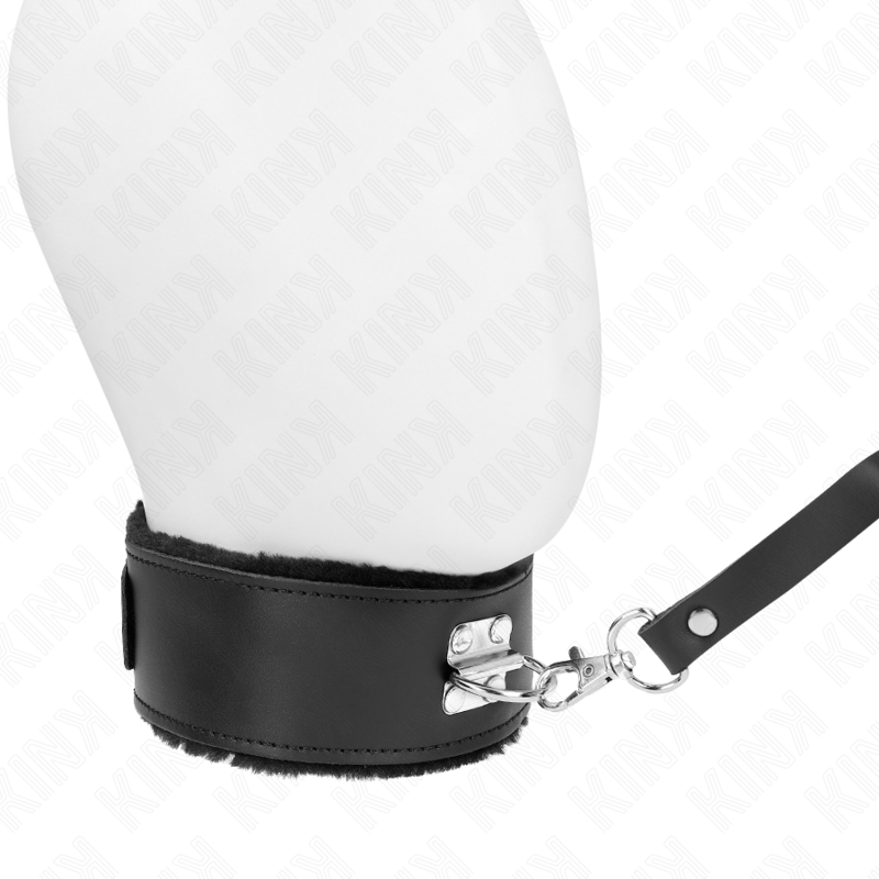 KINK - COLLAR CON CORREA 116 CM DE PIEL NEGRO AJUSTABLE 40-48 CM X 6 CM KINK COLLAR & GAG
