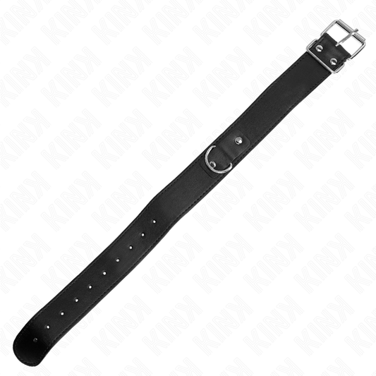 KINK - COLLAR CON CORREA 116 CM FINO NEGRO AJUSTABLE 32-50 CM X 8 CM KINK COLLAR & GAG
