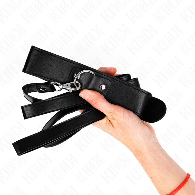 KINK - COLLAR CON CORREA 116 CM FINO NEGRO AJUSTABLE 32-50 CM X 8 CM KINK COLLAR & GAG