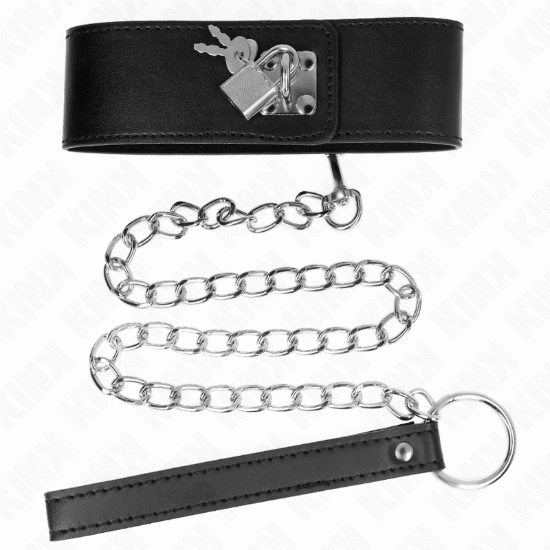 KINK - COLLAR CON CORREA 65 CM ANCHO NEGRO AJUSTABLE 33.5-41 CM X 5 CM KINK COLLAR & GAG