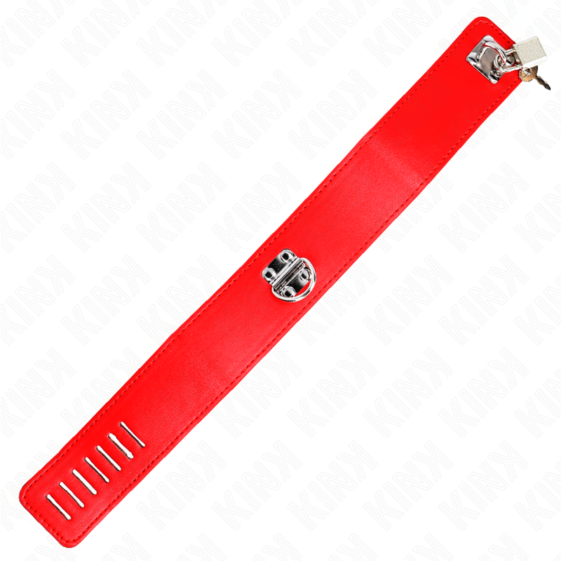 KINK - COLLAR CON CORREA 65 CM ANCHO ROJO AJUSTABLE 33.5-41 CM X 5 CM KINK COLLAR & GAG