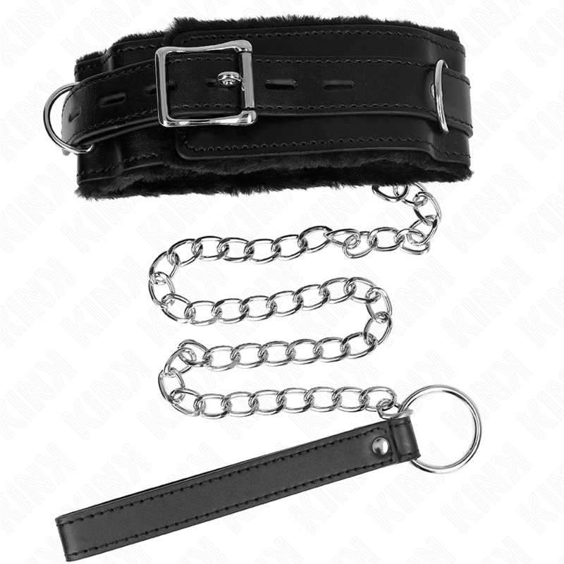 KINK - COLLAR CON CORREA 65 CM CON RESTRICCIONES NEGRO AJUSTABLE 36-42 CM X 5.5 CM KINK COLLAR & GAG