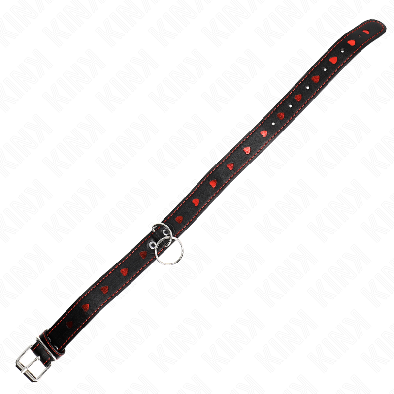 KINK - COLLAR CON CORREA 65 CM DETALLES CORAZÓN 52.5 X 2.5 CM KINK COLLAR & GAG