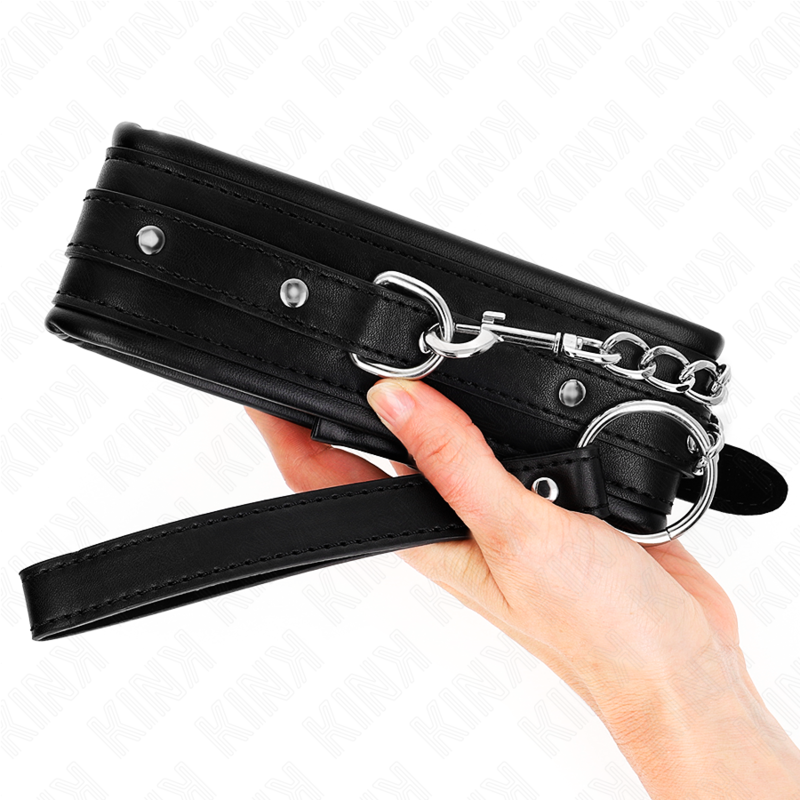 KINK - COLLAR CON CORREA 65 CM HEBILLA BRILLANTE 48.5 CM X 5.3 CM KINK COLLAR & GAG
