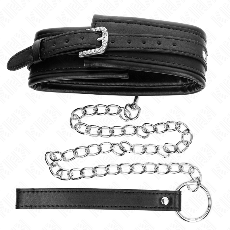 KINK - COLLAR CON CORREA 65 CM HEBILLA BRILLANTE 48.5 CM X 5.3 CM KINK COLLAR & GAG