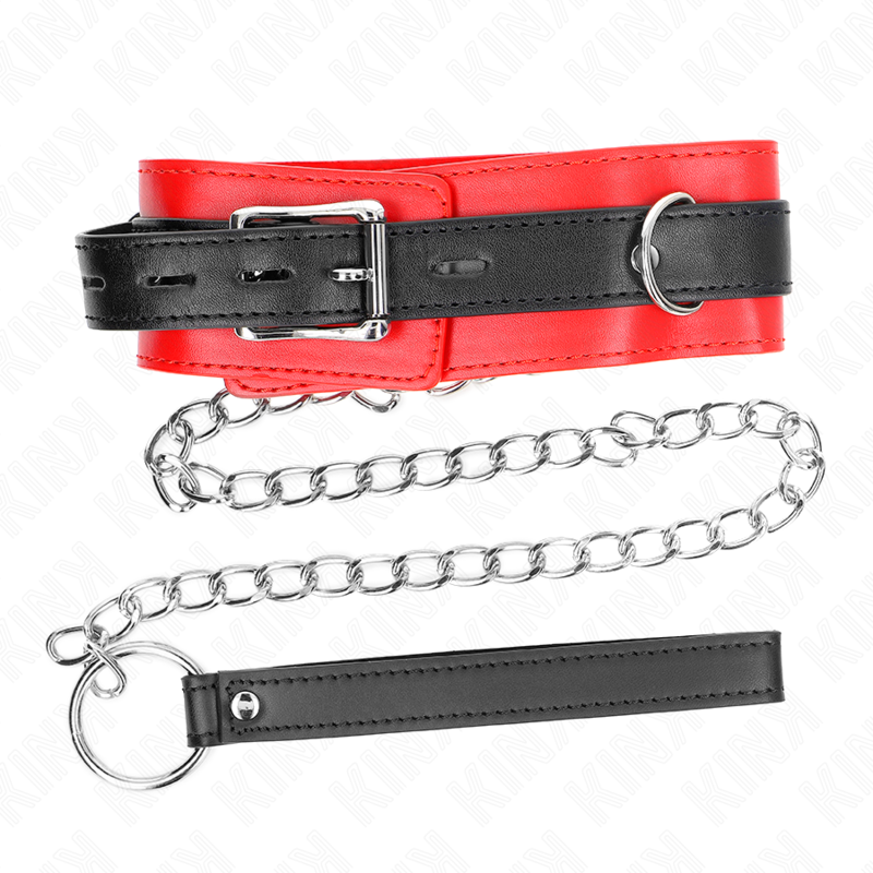 KINK - COLLAR CON CORREA 65 CM ROJO 54 X 4.5 CM KINK COLLAR & GAG