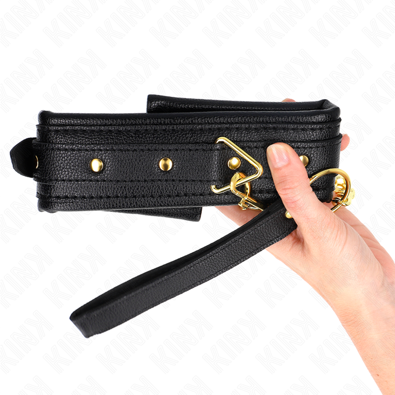 KINK - COLLAR CON CORREA ESPONJA IMITACIÓN CUERO MODELO 1 AJUSTABLE 37-54 CM X 3 CM KINK COLLAR & GAG