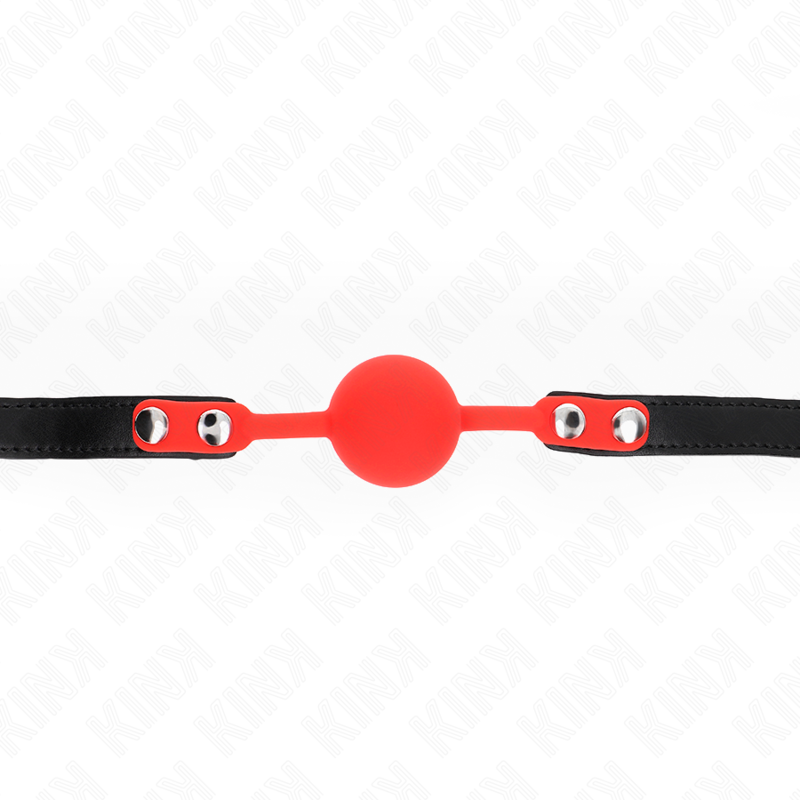 KINK - MORDAZA DE BOLA 4 CM DE SILICONA CON CANDADO 60 x 2 CM KINK COLLAR & GAG