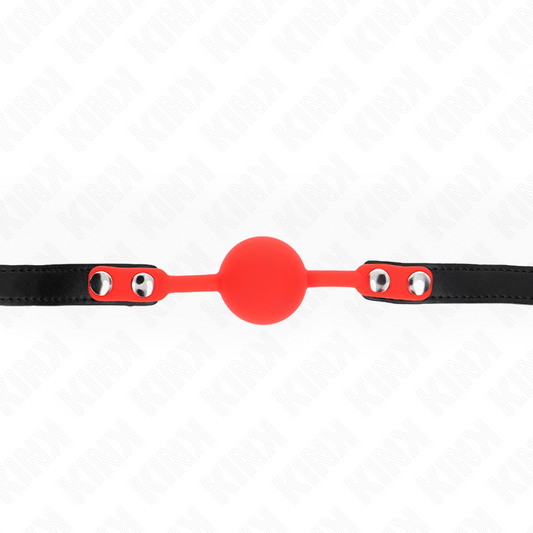 KINK - MORDAZA DE BOLA 4 CM DE SILICONA CON CANDADO 60 x 2 CM KINK COLLAR & GAG