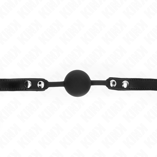 KINK - MORDAZA DE BOLA 4 CM DE SILICONA MODELO 1 CON CANDADO 60 x 2 CM KINK COLLAR & GAG
