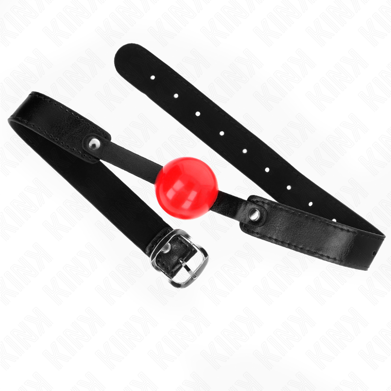 KINK - MORDAZA DE BOLA 4 CM SUAVE DE TPE MODELO 1 66 x 2.5 CM AJUSTABLE 41-61 CM KINK COLLAR & GAG