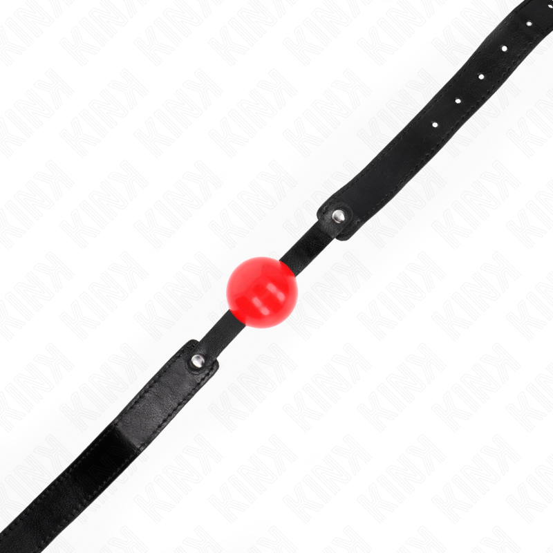 KINK - MORDAZA DE BOLA 4 CM SUAVE DE TPE MODELO 1 66 x 2.5 CM AJUSTABLE 41-61 CM KINK COLLAR & GAG