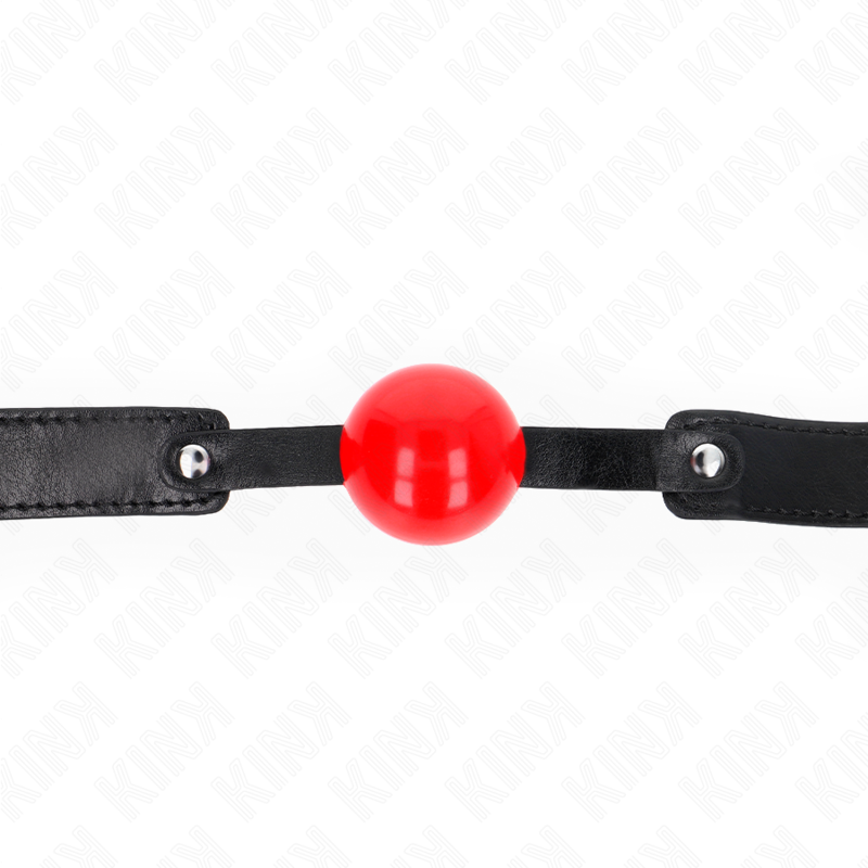KINK - MORDAZA DE BOLA 4 CM SUAVE DE TPE MODELO 1 66 x 2.5 CM AJUSTABLE 41-61 CM KINK COLLAR & GAG