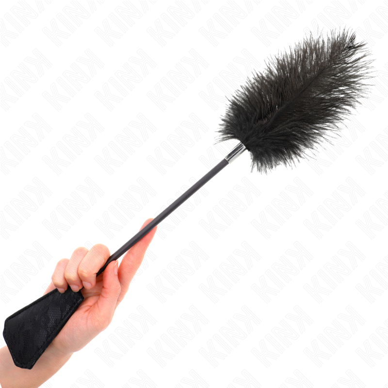 KINK - PLUMAS DE AVESTRUZ PARA COSQUILLAS CON PALETA DE ENCAJE 56 CM KINK IMPACT & TOUCH