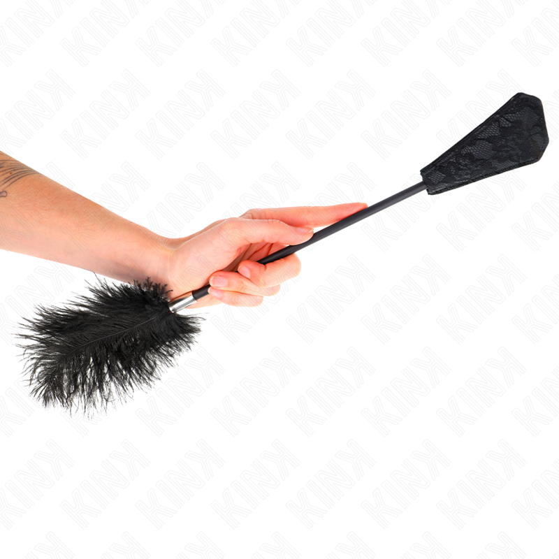 KINK - PLUMAS DE AVESTRUZ PARA COSQUILLAS CON PALETA DE ENCAJE 56 CM KINK IMPACT & TOUCH