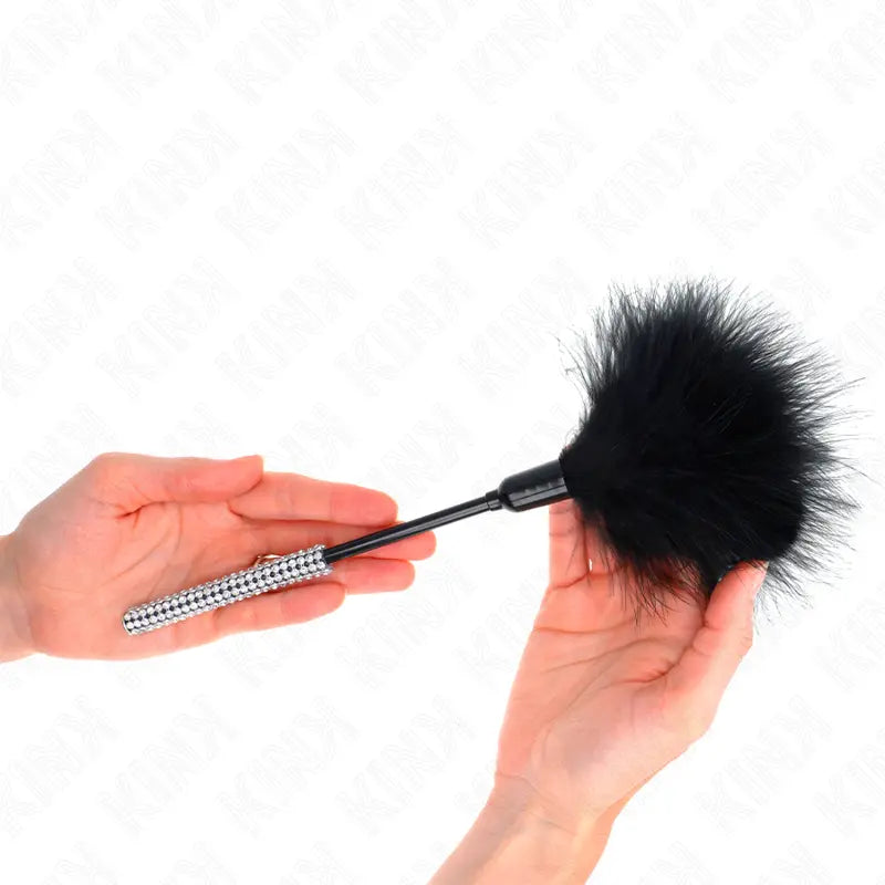 KINK - PLUMAS PARA COSQUILLAS CON MANGO DE DIAMANTES DE IMITACIÓN 27 CM KINK IMPACT & TOUCH