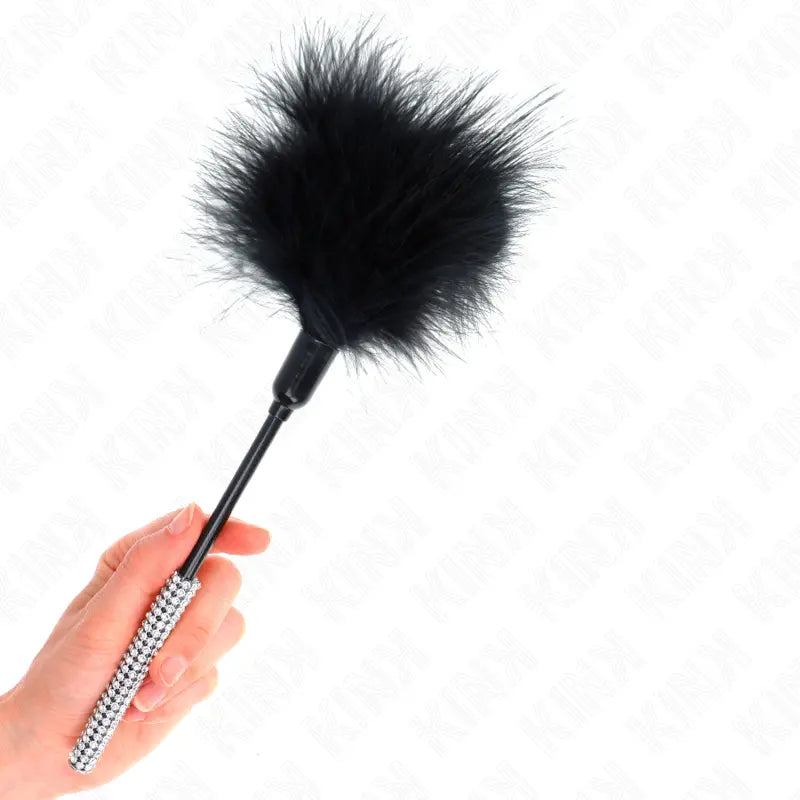 KINK - PLUMAS PARA COSQUILLAS CON MANGO DE DIAMANTES DE IMITACIÓN 27 CM KINK IMPACT & TOUCH