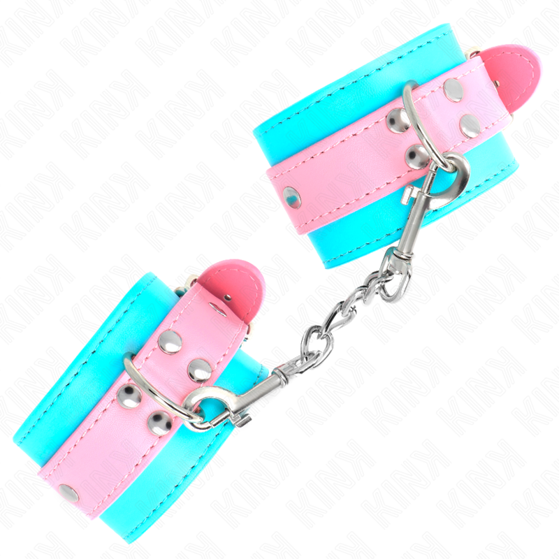 KINK - MUÑEQUERAS CHIC AZUL / ROSA AJUSTABLE 16-28 CM X 5 CM KINK WRIST RESTRAINT