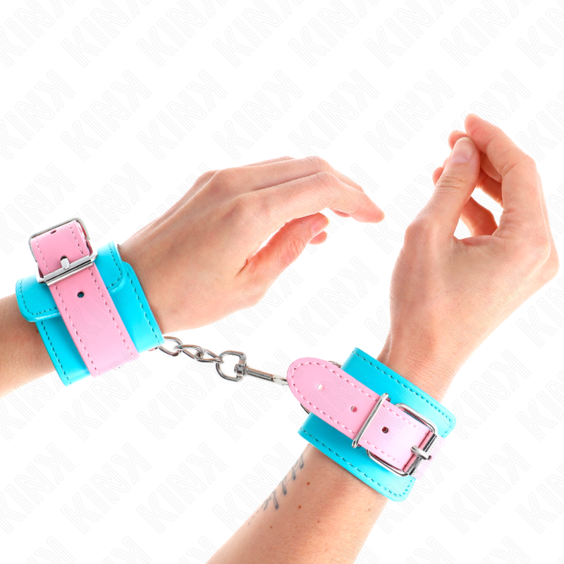 KINK - MUÑEQUERAS CHIC AZUL / ROSA AJUSTABLE 16-28 CM X 5 CM KINK WRIST RESTRAINT