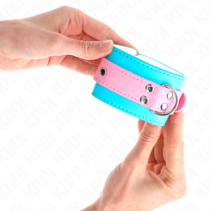 KINK - MUÑEQUERAS CHIC AZUL / ROSA AJUSTABLE 16-28 CM X 5 CM KINK WRIST RESTRAINT