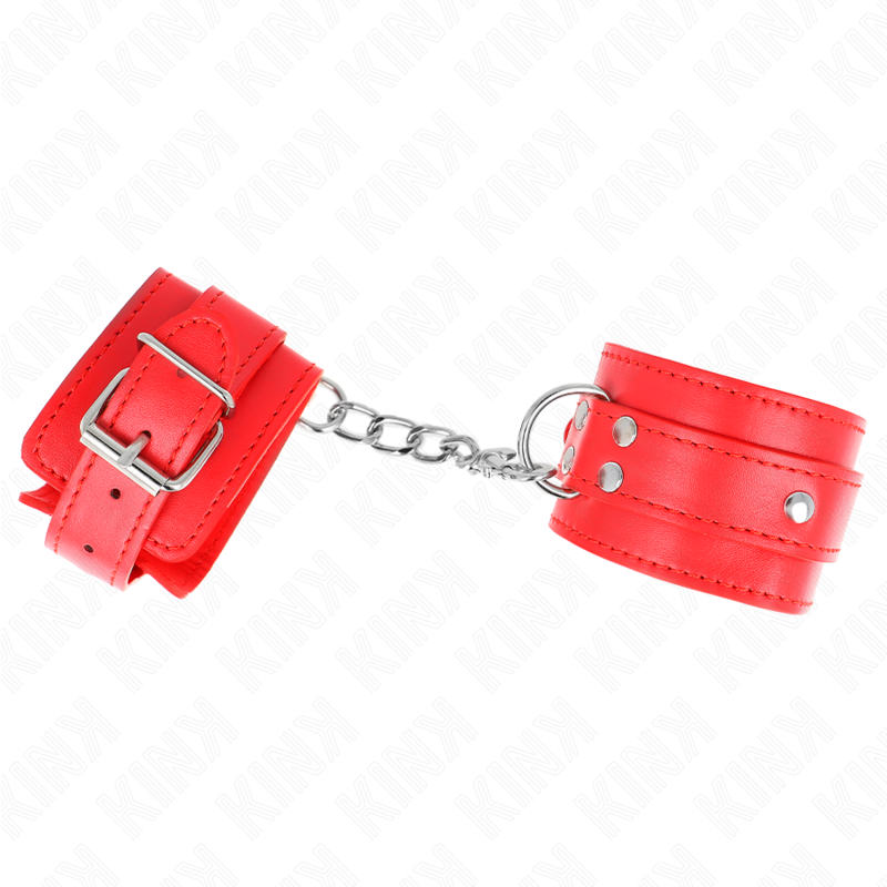 KINK - MUÑEQUERAS CON 3 ANILLAS EN D AJUSTABLE ROJO 17.5-25 CM X 6 CM KINK WRIST RESTRAINT