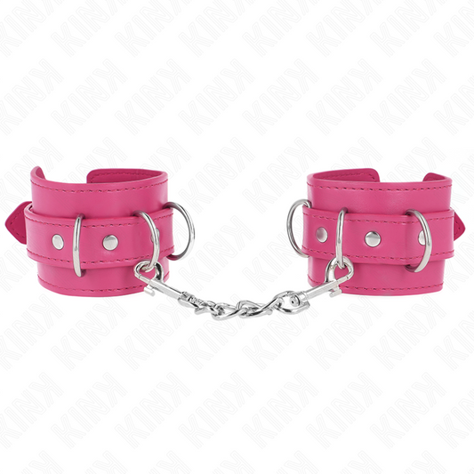 KINK - MUÑEQUERAS CON 3 ANILLAS EN D AJUSTABLE ROSA 17.5-25 CM X 6 CM KINK WRIST RESTRAINT