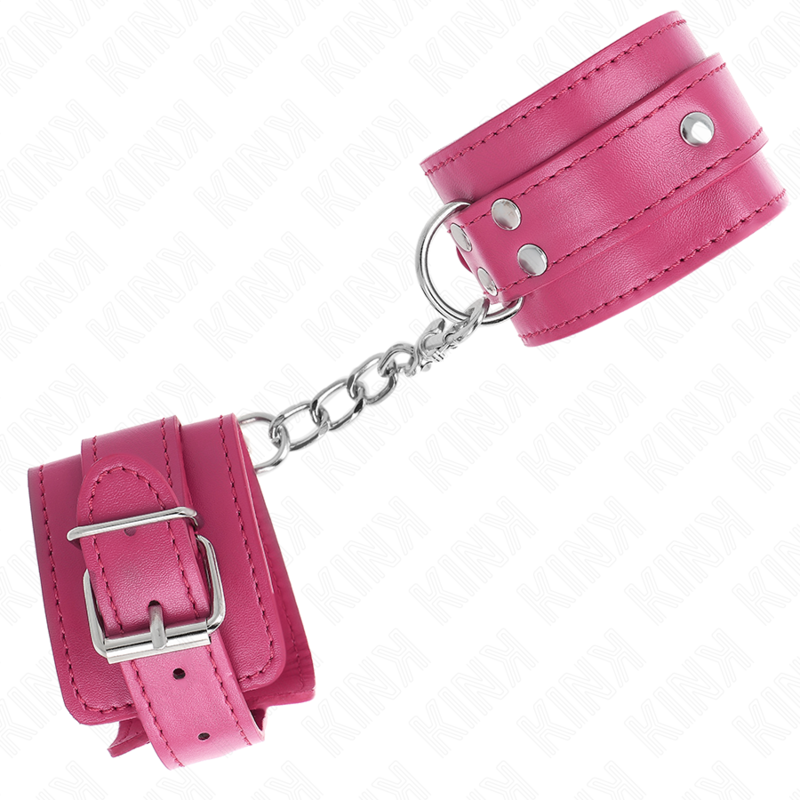 KINK - MUÑEQUERAS CON 3 ANILLAS EN D AJUSTABLE ROSA 17.5-25 CM X 6 CM KINK WRIST RESTRAINT