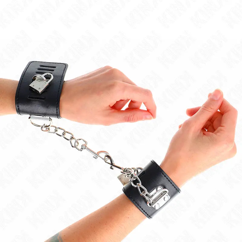 KINK - MUÑEQUERAS CON CIERRE CANDADO NEGRO AJUSTABLE 16-23 CM X 5.5 CM KINK WRIST RESTRAINT