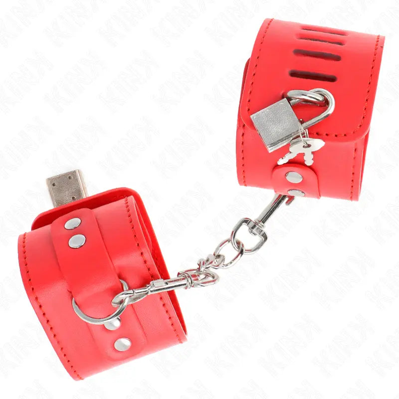 KINK - MUÑEQUERAS CON CIERRE CANDADO ROJO AJUSTABLE 16-23 CM X 5.5 CM KINK WRIST RESTRAINT