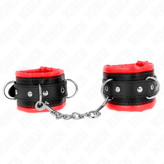KINK - MUÑEQUERAS ESTILO HEAVY FORRO ROJO AJUSTABLE 20-30 CM X 6 CM KINK WRIST RESTRAINT