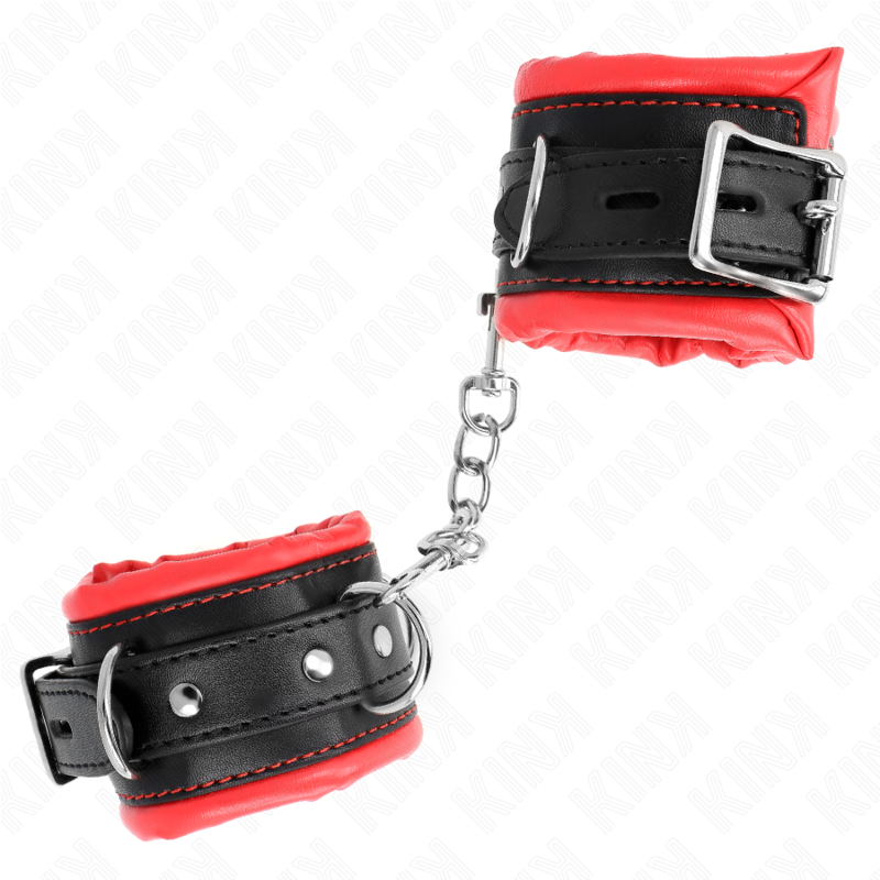 KINK - MUÑEQUERAS ESTILO HEAVY FORRO ROJO AJUSTABLE 20-30 CM X 6 CM KINK WRIST RESTRAINT