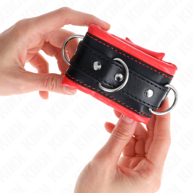 KINK - MUÑEQUERAS ESTILO HEAVY FORRO ROJO AJUSTABLE 20-30 CM X 6 CM KINK WRIST RESTRAINT
