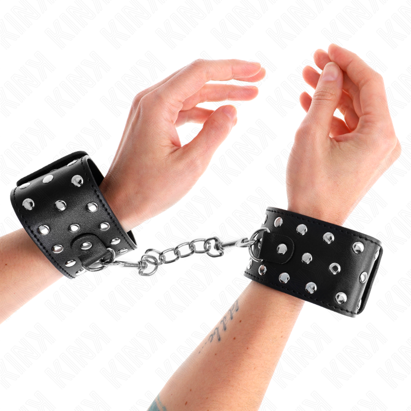 KINK - MUÑEQUERAS ESTILO PUNK AJUSTABLE 19-24 CM X 5.5 CM KINK WRIST RESTRAINT