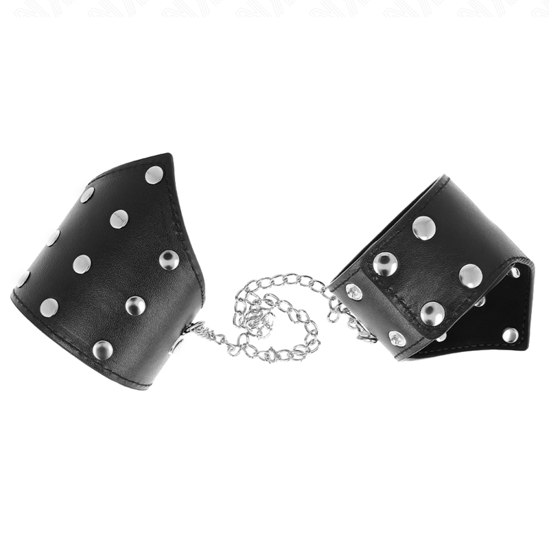 KINK - MUÑEQUERAS ESTILO PUNTIAGUDO NEGRO CON CADENA AJUSTABLE 17-23 CM X 8.5 CM KINK WRIST RESTRAINT