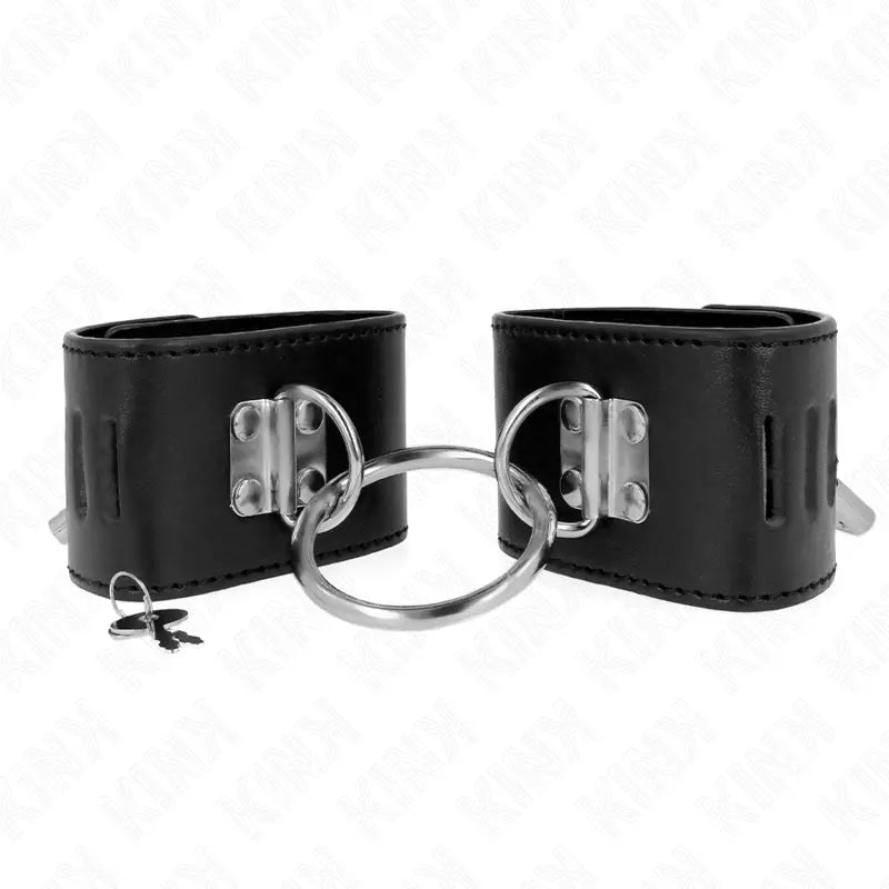 KINK - MUÑEQUERAS FIJAS CON ANILLA Y CIERRE CANDADO NEGRO AJUSTABLE 16-23 CM X 5.5 CM KINK WRIST RESTRAINT