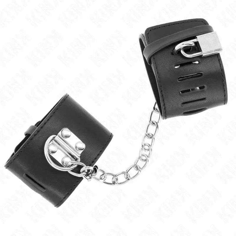 KINK - MUÑEQUERAS FIJAS CON CADENA 30 CM Y CIERRE CANDADO NEGRO AJUSTABLE 16-23 CM X 5.5 CM KINK WRIST RESTRAINT