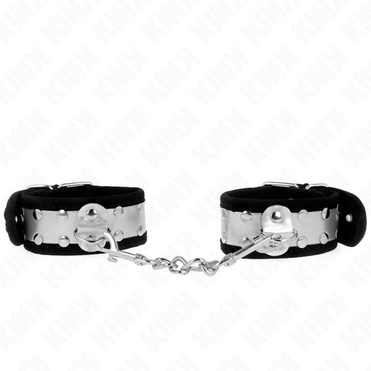 KINK - MUÑEQUERAS FINAS NEGRO / PLATEADO 30 X 4 CM KINK WRIST RESTRAINT